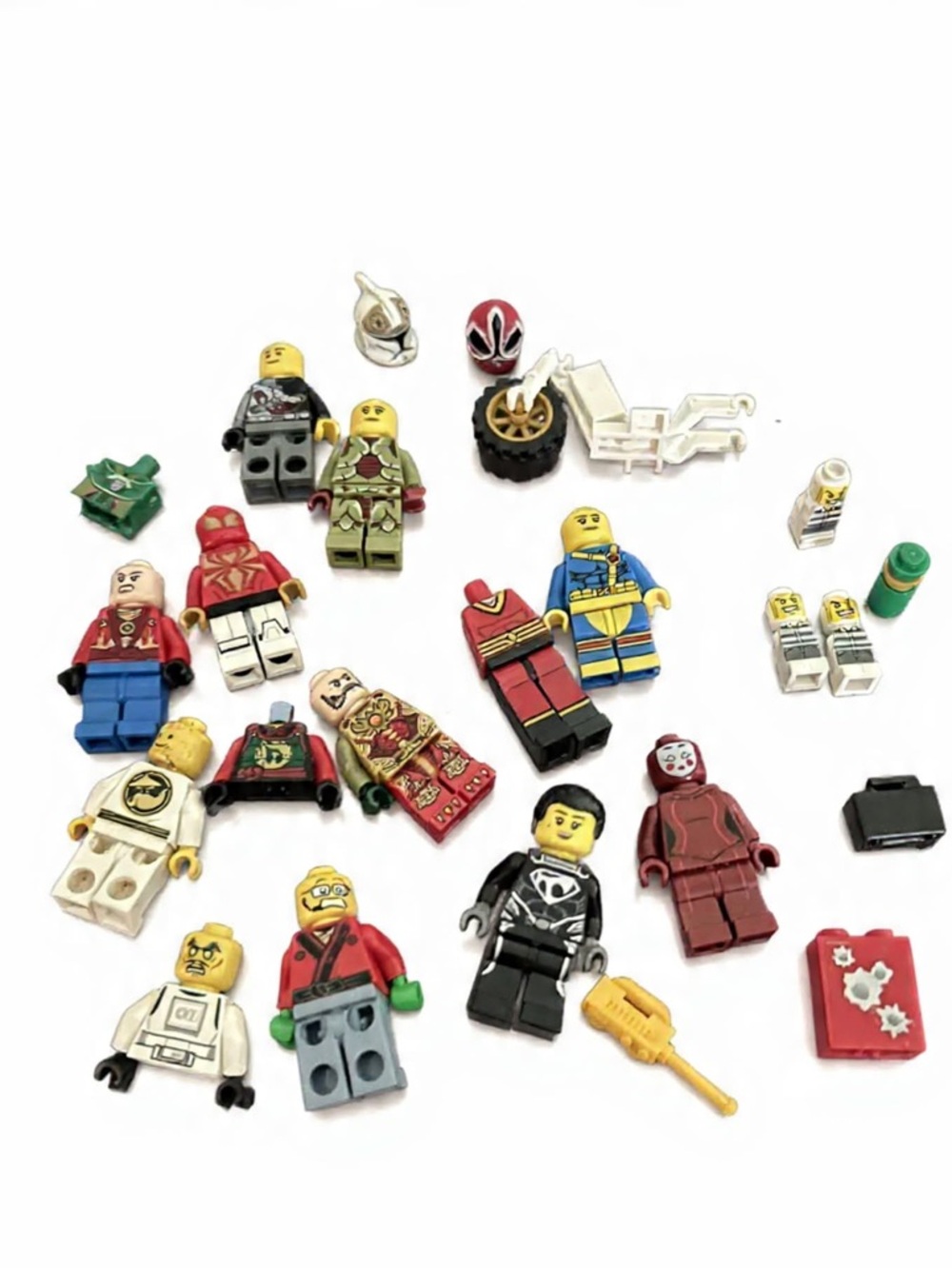 Power Rangers + LEGO Minifigure Lot Assorted Toy Figures motorcycle part helmets